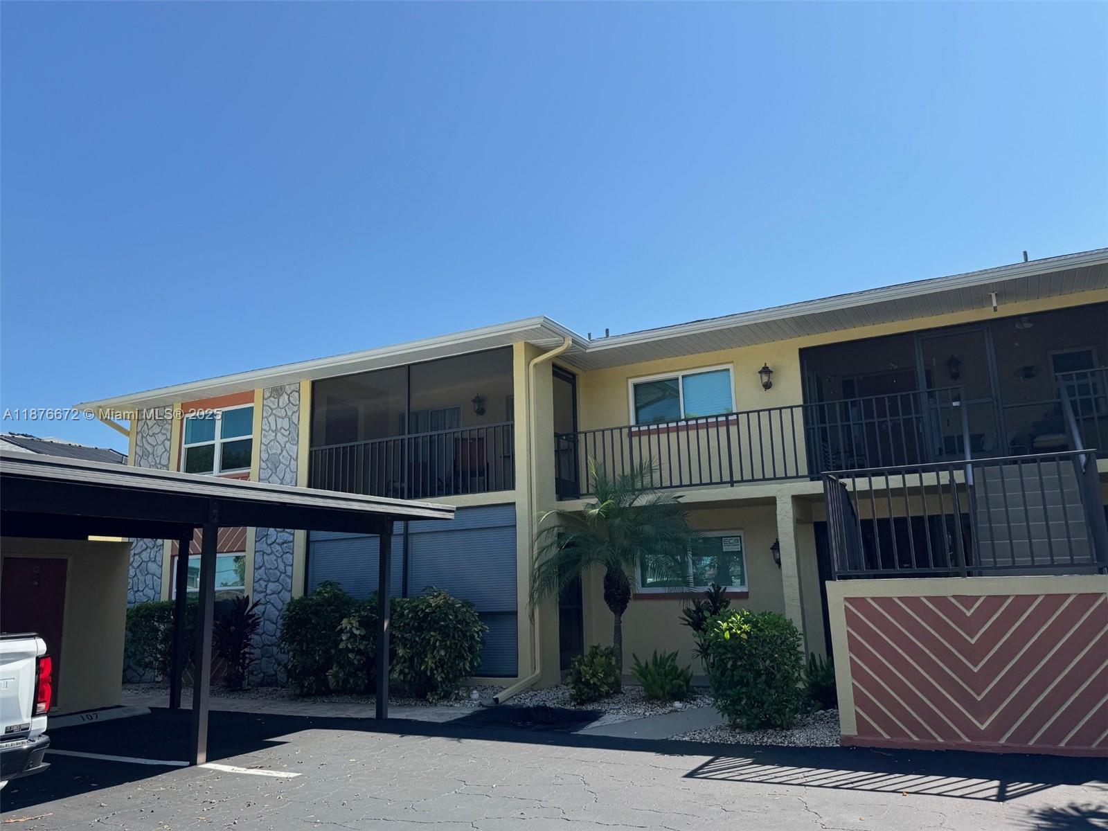 ENJOY THIS WONDERFUL TWO-BEDROOM, TWO-BATHROOM SECOND-FLOOR CONDO LOCATED IN THE HEART OF THE CAPE CORAL. EASY ACCESS TO SHOPPING, BEACHES, DINING, AND MORE. SPACIOUS FLOORPLAN WITH IMPACT HURRICANE PROTECTION. THIS IS THE BEST VALUE OPPORTUNITY TO OWN A HOME IN THIS GROWING AREA. LOW MONTHLY FEES, COVERED PARKING, POOL, AND A TRUE SOUTHWEST FLORIDA LIFESTYLE!
