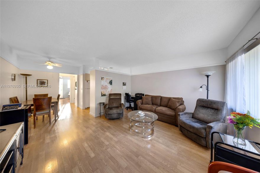 Welcome to this charming 1-bedroom, 1-bath first-floor condo located in a well-maintained 55+ community. Enjoy a tranquil water view right from your living space in a building that has passed its 40-year inspection and maintains healthy reserves. This home has been remodeled and is offered fully furnished, ready for immediate move-in. The open layout features a bright living area, updated kitchen and bath, and comfortable bedroom—all designed for easy living. Perfectly situated near everything you need— airport, major highways, beautiful beaches, and multiple shopping plazas. Experience convenient, LOW HOA. Don’t miss this turn-key opportunity!