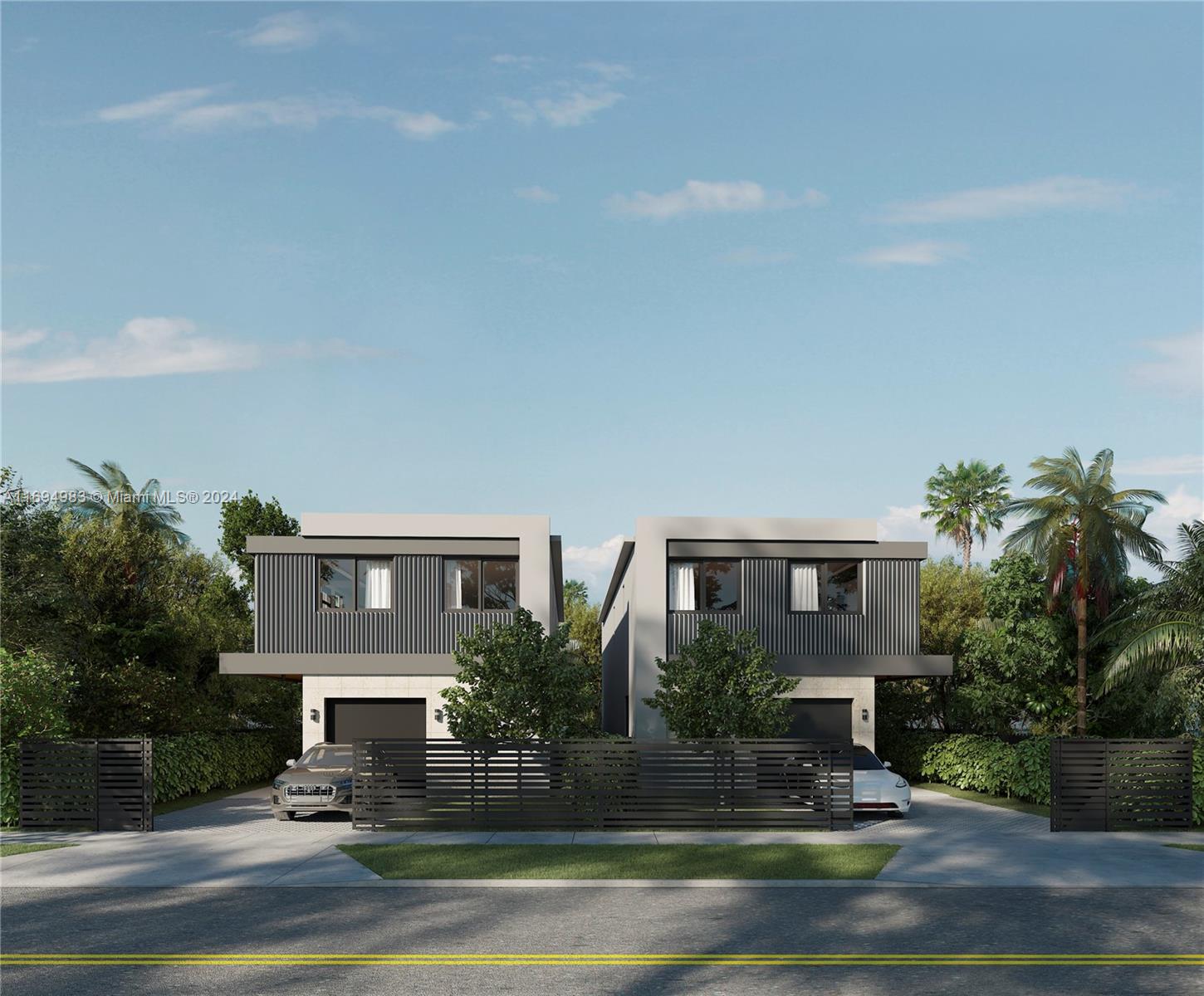 Welcome to luxury living redefined in this exquisite 5-bedroom, 5.5 bathroom Single Family home, every detail has been carefully curated to elevate your lifestyle. Spanning 3,954 total square feet Meticulously designed w/ modern aesthetics and cutting-edge technology, featuring 11ft ceilings, 8 ft. solid core doors, European porcelain tile floors, & smart home integration. The kitchen boasts paneled appliances, European cabinets, & quartz countertops. Enjoy ensuite bathrooms w/matte black fixtures, glass enclosures, and illuminated mirrors. Smart features: MyQ garage access, Nest thermostat, doorbell, and Lutron Caseta lighting. Spacious backyard w/covered deck & large POOL. Hurricane impact windows throughout. Now available for showing, with completion scheduled for December 2024.