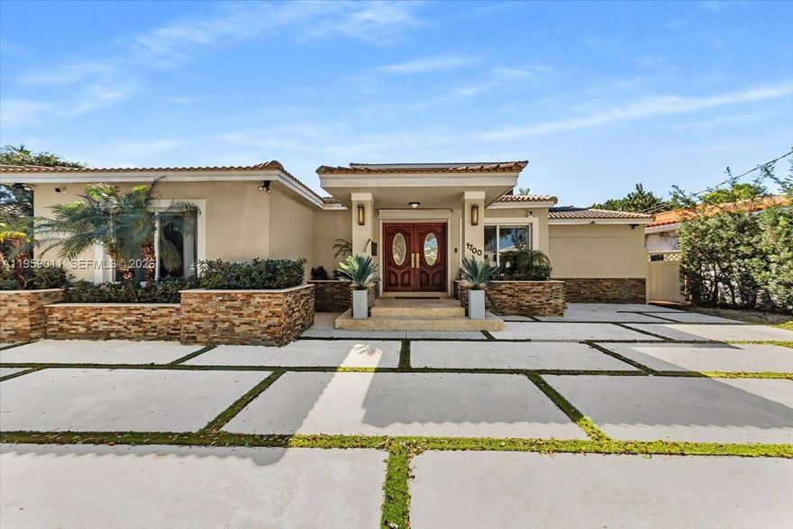 Discover South Florida at it's living in this Beautiful water-front home in Miami Beach prestigious gated Biscayne Point. Perfectly designed for Entertainment and everyday use and comfort. The outdoor is design for relaxation   enjoy the heated saltwater large pool, gazebo, BBQ and SOON A BRAND NEW 60 FEET DOCK AND DECK (SHOULD BE COMPLETED BY THE END OF MARCH), This canal-front home is available fully furnished or unfurnished and is designed for comfortable living.  This welcoming home offers a spacious 5 bedrooms and 4 bathrooms 3,725 sq ft of living space. It features two primary suites and a primary bathroom on the second floor, 3 bedrooms and 3 bathrooms on the first floor, dual A/C units for year round .comfort, impact windows, shutter, security system in the back and front of the property, internet, pool maintenance and extermination are included. All blinds throughout the house are electrical. A half of a mile from one of Miami's top rated schools.  The property is offered on a yearly basis; however, the owner are willing to consider a 6 month lease. This is your chance to lease a truly exceptional beautiful home. Located minutes from Miami Beach beaches. Call listing agent, Laura Medina,  by appointment only.