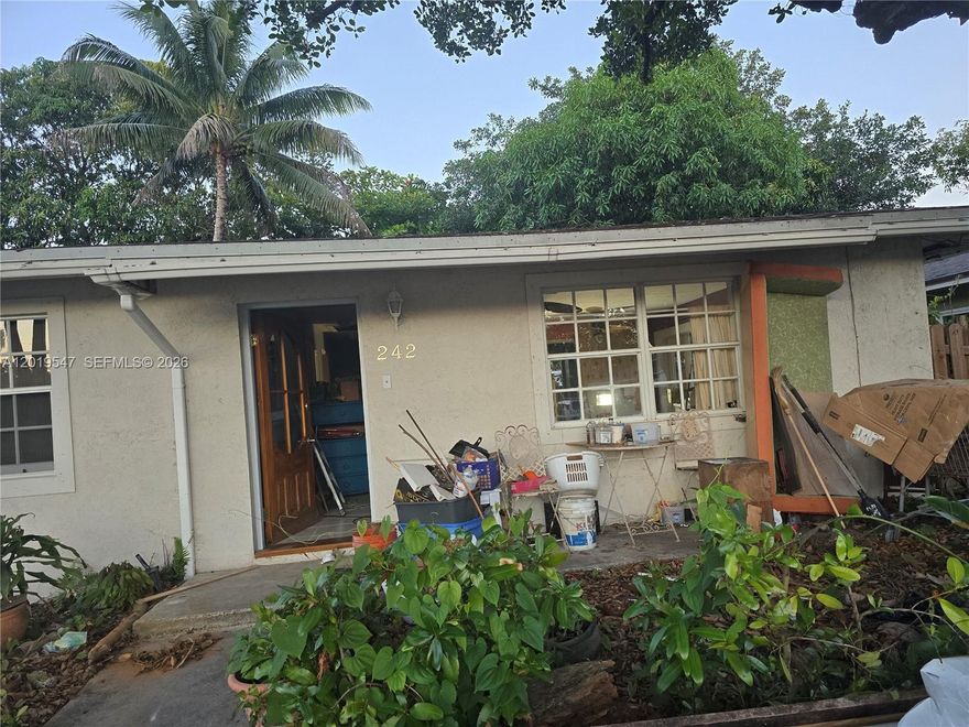 Charming Dania Beach home with great potential! This property offers a spacious backyard perfect for entertaining, gardening, or future outdoor additions.  A beautiful mature tree in the front yard provides abundant shade and helps keep the home cool year-round. Home is in need of a little TLC, making it a great opportunity for investors, first-time buyers, or anyone looking to add their personal touch.  Conveniently located near major highways, shopping, dining, beaches, and entertainment. Less than five minutes from Dania Pointe and the Ft. Lauderdale/Hollywood Airport