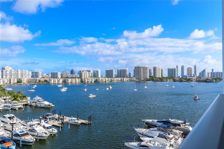 The Reserve at Marina Palms sits above its private Yacht Club with unobstructed Intracoastal Waterway views. This 1,459-square-foot residence offers a refined approach to waterfront living in Aventura, framed by floor-to-ceiling glass and a private terrace overlooking the water.

The interior features a split-bedroom layout that enhances privacy and natural light. Architectural details include custom lighting and millwork, along with a contemporary open kitchen appointed with Wolf and Sub-Zero appliances and stone surfaces. The primary suite offers a walk-in closet and a spa-style bath finished in glass and stone, oriented toward expansive water views.

The residence has been meticulously maintained and is in excellent condition. One deeded parking space is included, along with valet service. No current assessments. Direct access to a full-service marina and yacht club, with slips available for purchase or lease and no fixed bridges to the open bay.

Residents enjoy access to a full-service marina and yacht club, resort-style amenities including a waterfront pool deck, fitness center, spa, children’s playroom, concierge, valet, and 24-hour security. Ideally located within minutes of the Aventura Mall, close to beaches, dining, SoLé Mia Hospital, and shopping—with Hillstone next door—Residence 803 blends modern coastal design with the comfort and convenience of luxury waterfront living.
