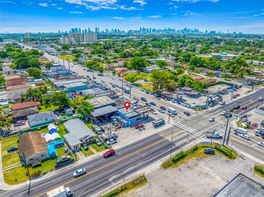 Fausto Commercial, as an exclusive agent, is please to bring to market 3195 NW 54th St, Miami, FL – an unbranded gas station poised at the bustling intersection of NW 32 Ave and NW 54 St. This prime location sees an impressive flow of approximately 50,000 vehicles daily, making it a coveted spot for motorists and potential business owners alike.
Spanning across 3,174 square feet under roof and occupying 12,090 square feet of land Zoned BU-3, this property offers ample space for operations and potential expansion. Equipped with two 20,000-gallon tanks, replaced in 2012, the station efficiently caters to the fuel needs of the community.