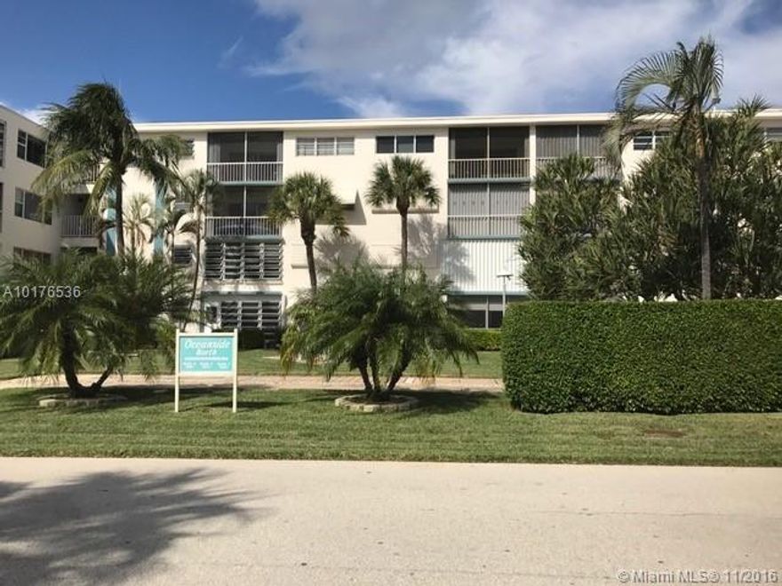 Walk to the beach from this beautiful 2 bed 2 bath condo in Pompano Beach. East of the intercoastal for less than $200K. This updated, clean, unit is located in a boutique building with low maintenance fees. Private deeded beach access right across the street. Plenty of parking is available. Call for your private showing! All ages building with community room, clean pool, pool view. No rentals allowed in the building
