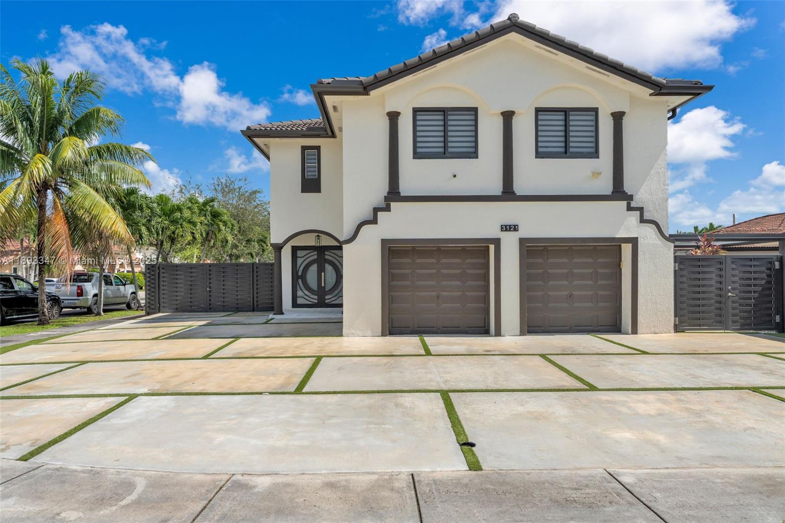 Spectacular corner residence masterfully remodeled with designer finishes throughout. This 4-bedroom, 3-bath sanctuary welcomes you with an open, light-filled layout, vaulted ceilings, and premium porcelain flooring. The gourmet kitchen, equipped with stainless steel appliances, flows seamlessly into formal dining and family rooms. Outside, your own private resort awaits — a 15 × 25 ft. pool, built-in BBQ, expansive patio, and lush landscaping offering privacy and resort living. Positioned on one of the largest lots in the community, the home also features impact doors, 2-car garage, custom lighting, and thoughtful craftsmanship in every detail. Ideally located near schools, shopping, and major thoroughfares. Easy to show — schedule your private tour today!