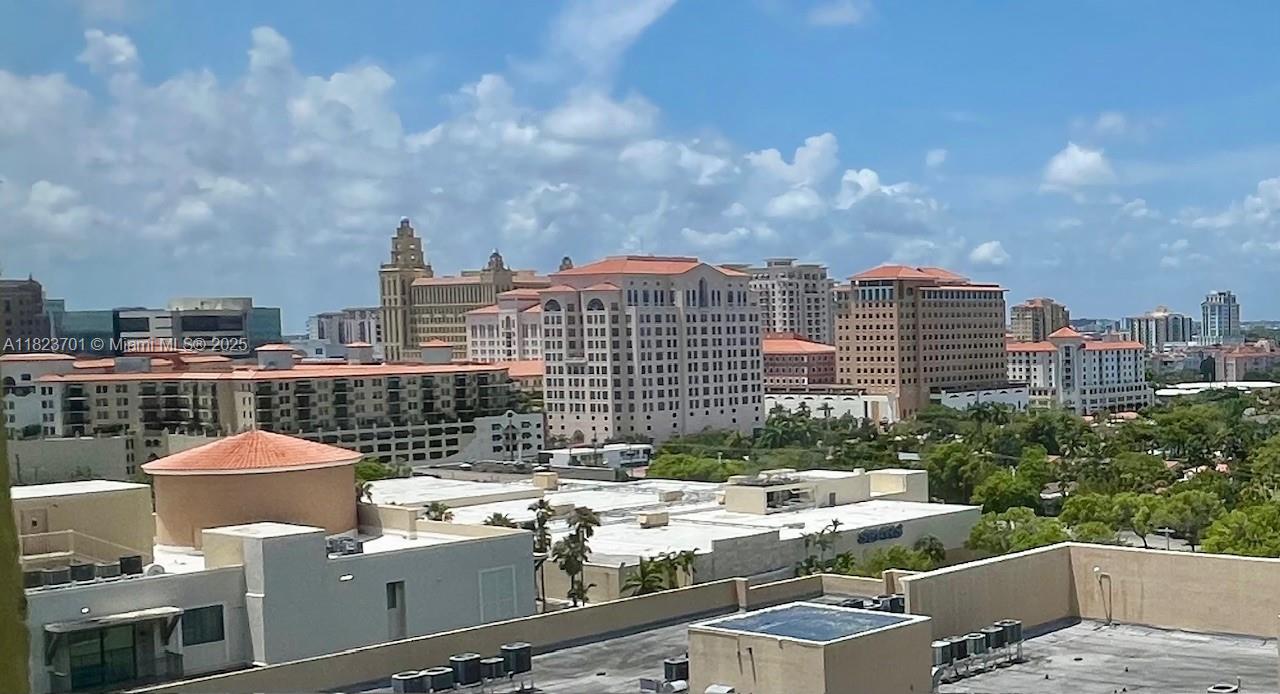 Look no further, corner unit 15th floor penthouse. Great views. Spacious one-bedroom one bath open layout, great location, couple of blocks from Miracle Miles, walking distance to shopping, grocery stores, and entertainment. Security at the lobby. Amenities include: Pool, fitness center, billiards, and club room. Parking space # 77