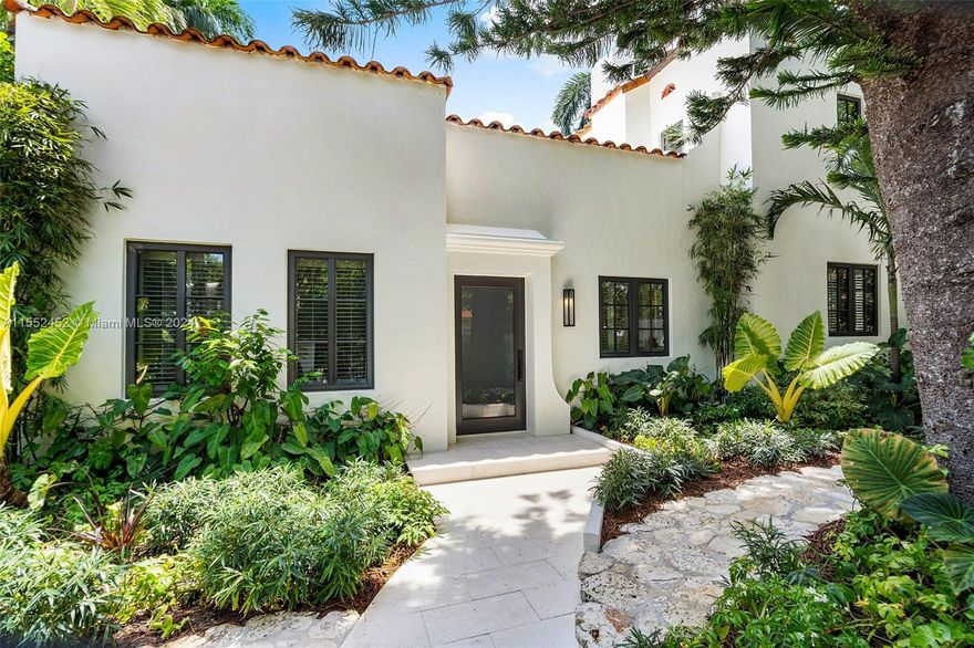 A chance to own a piece of history. This historical 2-story home is located in the heart of Miami in a secured gated community, Morningside meticulously maintained and situated on a 15,000 sq. ft lot (dividable) for future
development possibilities. Enjoy garden views throughout the house impact-windows & doors. Well-manicured,
lush garden with a pond and pool. This property is an oasis of modernity in a classic neighborhood. Chicago brick
terrace is ideal for outdoor entertainment, with total privacy that offers peace and tranquility.This masterpiece with 2,500 sq. ft. 3 Beds, 2 1/2, plus a den/office, 1 bedroom located on the main floor, and 1 car garage. Close to the Design District, the Best Restaurants, Downtown Miami, Bal Harbour shops, the Beaches. It's all about the location.