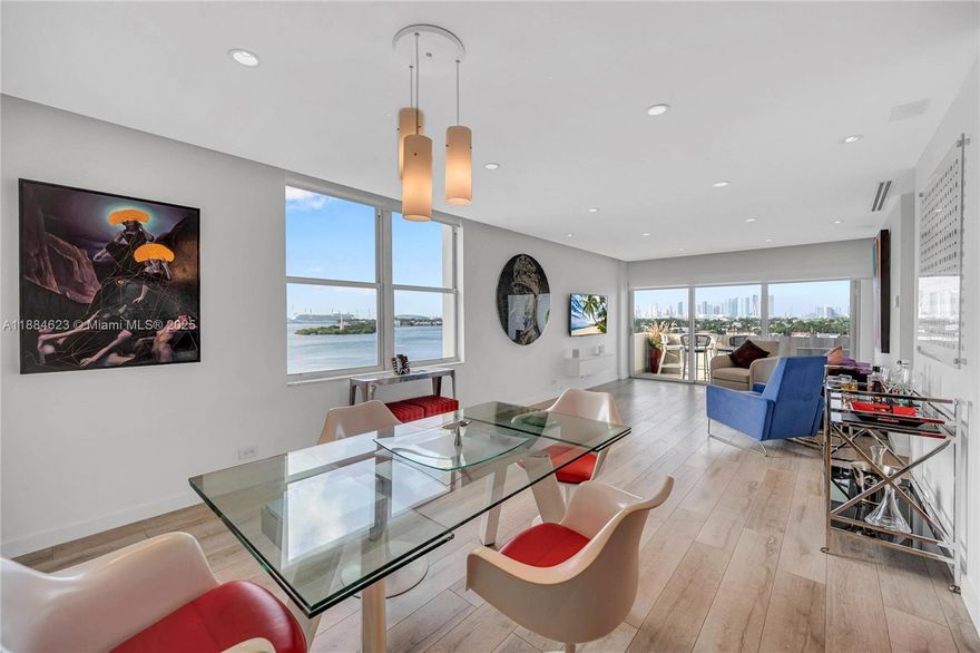 Live in the most desirable line at 3 Island Avenue. This beautiful corner unit redefines luxury with its breathtaking views of Biscayne Bay and the Miami skyline. Immerse yourself in a world of contemporary design and lavish renovations. The open-concept living area seamlessly integrates sleek finishes, creating a space that complements the panoramic bay and skyline views from the corner balcony. The master bedroom offers breathtaking views, & a modern Bathroom with a walk in closet. The kitchen features top-of-the-line appliances, & custom Scavolini cabinetry. Located on beautiful Belle Isle, this address grants easy access to South Beach, fine dining, high-end shopping, & cultural experiences. The unobstructed bay and skyline views make this unit a rare gem in the luxury market.