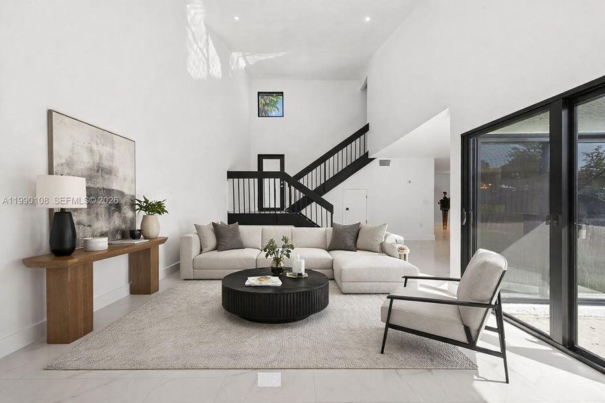 SELLER OFFERING CONTRIBUTION. Step into this beautifully remodeled 3-bedroom, 2.5-bathroom home that perfectly blends modern style with everyday comfort. From the moment you arrive, you’ll appreciate the spacious layout and the convenience of a double-car garage. Natural lighting throughout to enjoy from every room.
Inside, the home has been thoughtfully updated with high end finishes, creating a bright and inviting atmosphere throughout. The open living areas flow seamlessly, ideal for both relaxing and entertaining. The kitchen is a standout feature, offering updated cabinetry, sleek countertops, and plenty of space to cook and gather.
The generously sized bedrooms provide comfort and privacy, while the primary suite offers a peaceful retreat with a private balcony with nice view to the lake and beautifully updated en-suite bathroom. The additional bathrooms have also been tastefully remodeled, adding to the home’s move-in-ready appeal.
Whether you’re hosting guests or enjoying a quiet evening at home, this property offers the perfect balance of style, functionality, and convenience. The backyard provides ample space for outdoor enjoyment, big enough for a future pool.                 
This property offers a very long trail along side the lake, perfect for kids to play and adults to walk or run.
Don’t miss the opportunity to make this stunning home yours—schedule your showing today!