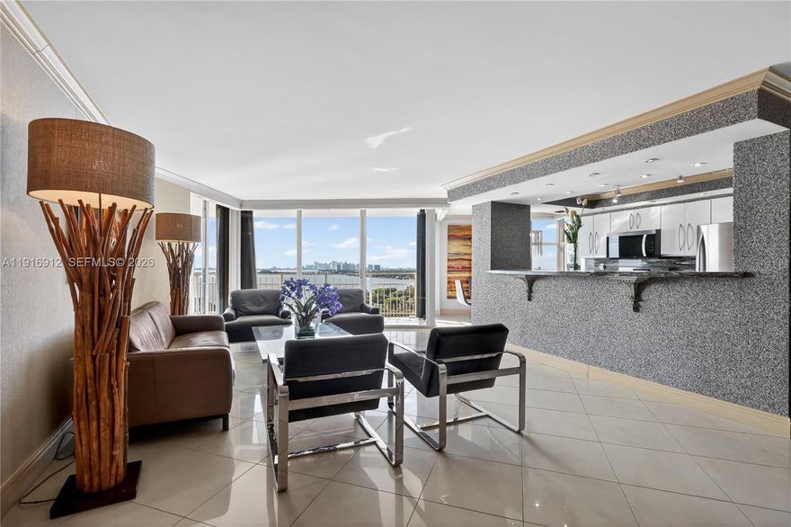 Stunning, fully remodeled corner-unit located within the serene Biscayne Park neighborhood, nestled on an expansive 33-acre property. This unit offers breathtaking, unobstructed water views from every room and sits on the most coveted line in the building. Inside, the residence features elegant porcelain floors, luxurious woven and stone-textured wallpaper, brand new appliances, a modern open layout, and the convenience of an in-unit washer and dryer. With 2 bedrooms and 2 bathrooms, this home blends style and comfort effortlessly. Residents also enjoy true resort-style amenities, making every day feel like a vacation in one of Miami’s most beautiful and peaceful waterfrontsettings. Boat slips available based on availability. A rare opportunity at unbeatable price!