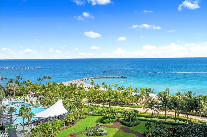 Enjoy stunning ocean views from every room in this beautifully renovated, move-in ready 2 bed, bath residence. Positioned on the desirable northeast corner, watch the boats passing through Haulover Inlet. This light-filled unit features marble floors, updated kitchen and baths, a built-in pantry, motorized shades, a washer/dryer, new A/C, and custom closet systems. Step right onto the sand and enjoy beach service, complete with food and beverage delivery from the on-site café. The building offers resort-style amenities including a fully equipped gym, theater room, 24-hour security, valet, and more, all just moments from world-class shopping and dining at Bal Harbour Shops.