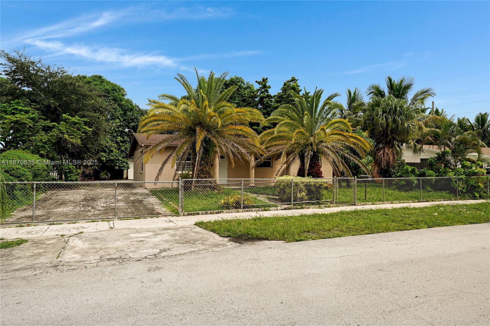 Spacious single-family home located in the heart of Miami Gardens. Currently set up as a 3 bedroom, 2 bath residence, this home sits on over an 8,200 sqft lot, offering ample space for outdoor living, entertaining, or future improvements. Inside, you’ll find original Terrazzo flooring, adding character and timeless appeal. With a functional layout and plenty of natural light, the home is ready for its next owner to update & customize to their taste.
Perfectly situated in Miami Gardens, this property is just moments from Hard Rock Stadium, home to professional football, major concerts, and world-class events. Convenient access to major highways, shopping, & dining ensures both comfort and connectivity. Actual living space may be larger than tax records buyer to verify. 3D tour available