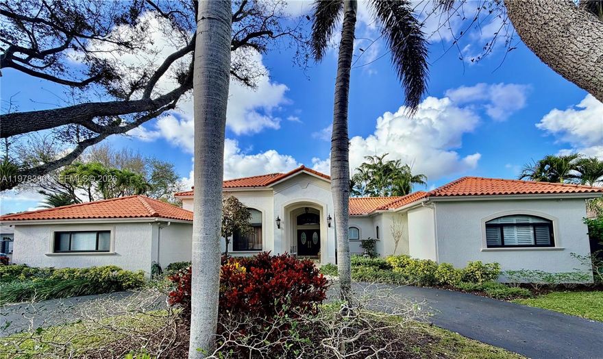 Welcome to this custom-built Mediterranean style home designed for both comfort and style. Situated on a desirable 17,000 square foot corner lot, this spacious residence features 6 bedrooms, 4 beautifully remodeled bathrooms, and a dedicated study/office, offering the perfect layout for large families or those who work from home. Home offers a split plan where 4 bedrooms and 3 bathrooms are located separately from the rest of the home. 
Inside, you’ll find volume ceilings, arches, niches and custom iron work, making this home unique. Large impact windows fill the home with abundant natural light, creating a bright and inviting atmosphere throughout. Bedrooms include Plantation shutters providing extra charm. The updated kitchen is ideal for cooking and entertaining, seamlessly connecting to the main living areas. 
Step outside to your private oasis featuring a sparkling pool, large covered patio, and veranda ideal for an outdoor kitchen. A charming courtyard offers more outdoor space for quiet time. This home offers all of the outdoor amenities needed for perfect relaxion or hosting gatherings year-round. The property also includes a 2-car garage and ample space for a boat, RV or children's playground, providing both convenience and flexibility. 
Surrounded by beautiful mature oak trees, this home offers shade, character, and curb appeal in a peaceful setting. This unique property combines space, functionality, and timeless features—an exceptional place to call home.