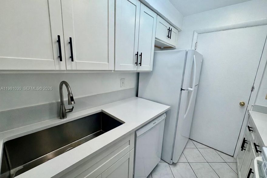 Beautifully updated ,Enjoy a brand-new kitchen, modern cabinetry, a fully renovated bathroom, new flooring throughout, move-in ready! Located in a quiet building featuring a fenced pool area, BBQ space, and pet-friendly policies. Just minutes from Hallandale Beach, shopping, and dining. Low quarterly maintenance makes this a great value and an excellent investment. No age restrictions and you can lease immediately. Easy to show!