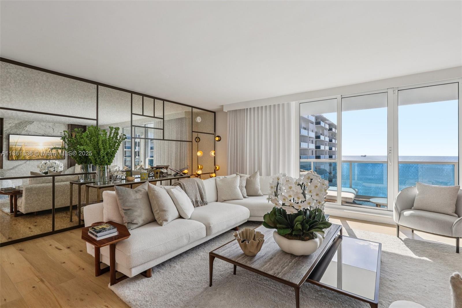 Experience the ultimate South Beach lifestyle in this newly renovated and upgraded, designer-furnished 3-bed/3-bath residence at 1 Hotel & Homes South Beach, seamlessly uniting the comforts of home with the indulgence of resort living. Spanning 2,092 sq. ft., this turnkey oceanfront retreat features interiors by Meyer Davis Studio, marble throughout, custom furnishings, and a spacious balcony with sweeping pool and ocean views.
Residents enjoy exclusive access to private entrances, house car service, and tailored concierge offerings, complemented by world-class hotel amenities including multiple pools, spa, fitness center, and beachfront service. A premier opportunity in one of Miami’s most prestigious addresses.