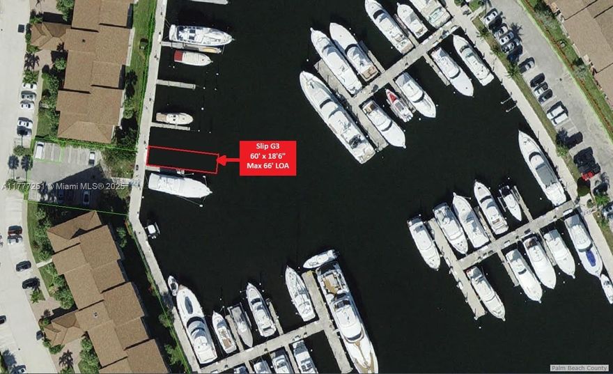 AVAILABLE FOR RENT - BOAT SLIP G-3 at THE BLUFFS MARINA 60'x20' (66’ LOA) in one of the Most Protected
Marinas in FL w/Hurricane Safe Harbor Classification Rating. Amenities are endless and embody the peace and
serenity that a live-aboard marina should possess. Slip with its own power pedestal w/50A service, water, free wifi,options for cable & phone, free pump-out facility, dockside fuel, and 1 parking space. New dockmaster office w/2dockhands, pool, cabana bath w/showers, laundry facilities, printer station, and coffee daily. The yacht basin is
insulated from wake action. Distance to the ocean is only 3 miles to/from Jupiter Inlet. Location is everything and
the Bluffs Marina is Minutes From Palm Beach International Airport, Championship Golf & Cultural Centers. Walk to
the Beach!