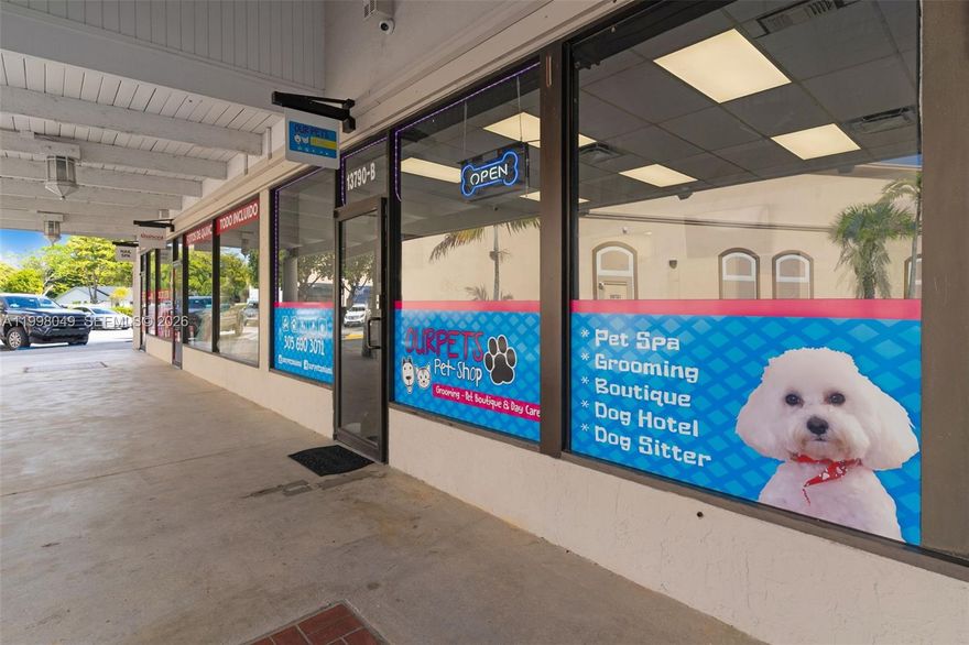 Turn your love for animals into a profitable opportunity. Well-established Pet Grooming Business in Kendall Area offering a loyal client base, steady income, and strong reputation for quality care. Fully equipped and ready to operate, it includes grooming stations, tools, and a welcoming setup for pets and owners alike. Perfect for groomers or entrepreneurs looking to step into a growing industry. Plenty of parking spaces, Epoxy Floor installed recently, well trained professional employees. Good profit. Excellent Business Opportunity!!!! Located in a high-demand area, it's ideal for anyone seeking a reliable income stream in the booming pet market. OWN A BUSINESS THAT BRINGS JOY EVERY DAY!!