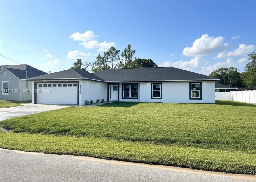 *New Construction* 4 bedrooms, 3 bathrooms! Welcome to your dream home in the coveted Sun'N Lake district of Sebring, Florida. This brand-new, move-in-ready residence combines modern design, comfort, and contemporary elegance with high-quality materials. Its open layout seamlessly connects the living room, dining room, and kitchen, ideal for family gatherings and entertaining. The gourmet kitchen features beautiful quartz countertops, 42" soft-close cabinets, and stainless steel appliances. 2 master bedrooms, allowing for a private room for family or guests. Large backyard ready for your private pool, outdoor kitchen, or garden. 2-car covered garage. Growing area. No HOA. Offering golf courses, parks, walking trails, and proximity to schools, shopping, and restaurants.