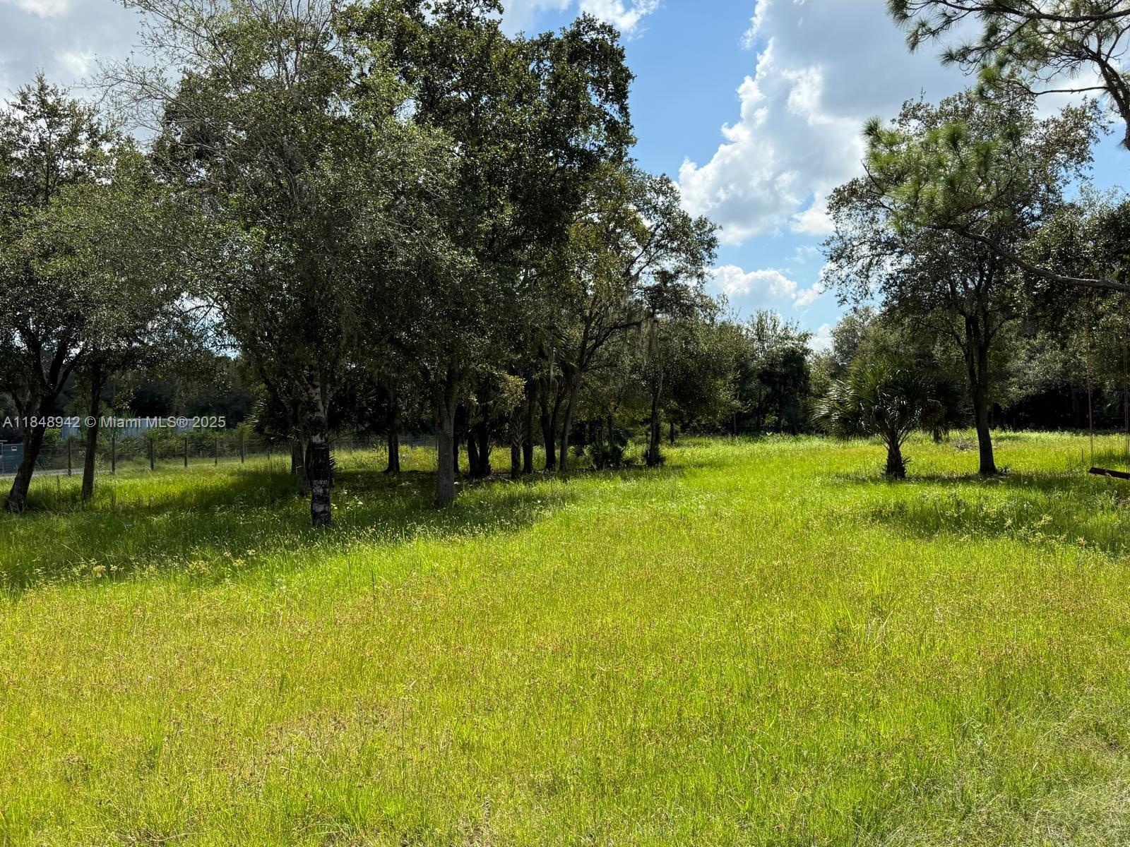 Lot terrain clean,flat, and fully fanced with sturdy livestock fencing. Includes a dedicated driveway with a vacant tube and onsite parking pad. Shade trees have been removed, preparing the property for future development.