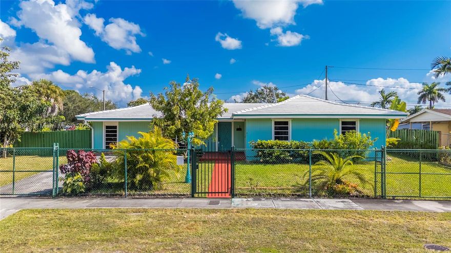 A charming single-family home in the sought-after Palmetto Country States. This fabulous property features three bedrooms, two bathrooms, and a spacious lot of 11,222 square feet with fruit trees and ample room to build a pool. Enjoy a relaxing covered porch, and benefit from a separate entrance and parking for in-law quarter, perfect for "generating extra income". It’s conveniently close to US-1, just minutes away from the Palmetto Golf Course, the Jackson South Hospital area, and Coral Reef High School. No flood zone.... *** bring your best offer, seller is motivated! ***