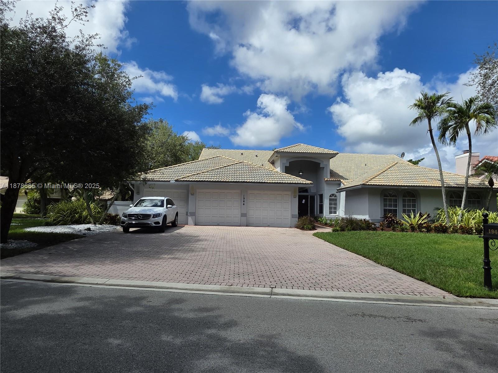 Location! Location! Secure yourself a Florida oasis within the prestigious Eagle Trace Community. One Story pool home with 4 bedrooms, 2 full baths and 2 half baths, located on a corner lot in a family friendly gated community. This spacious home features Granite countertops, stainless steel appliances, paved driveway, 3-car garage, french doors, tile flooring, an office, laundry room, Screened-in pool and more. The neighborhood sits with a private golf course and surrounded by 900 custom homes. Do not miss your opportunity to live in the luxurious Eagle Trace community. ONLY TWO MONTHS TO MOVE IN. FIRST MONTH AND SECURITY!