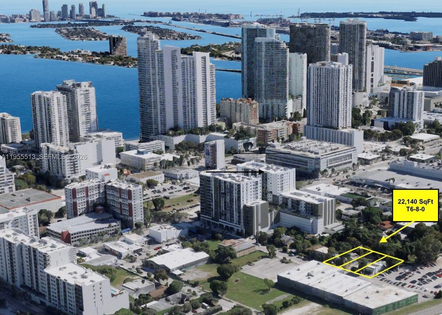 Rare opportunity to acquire an assemblage of three adjacent lots totaling 0.51 acres, primed for development in Edgewater—one of Miami’s most dynamic and rapidly evolving neighborhoods. Strategically positioned just minutes from Downtown Miami, Wynwood, and the Design District, the site offers immediate access to major employment centers, luxury residential growth, and premier retail and dining destinations.

Zoned T6-8-O, the property permits residential, commercial, or mixed-use development up to eight stories, providing exceptional flexibility for a broad range of urban projects. Located within a designated Opportunity Zone, the property offers valuable tax advantages, making it highly attractive for long-term, ground-up development.