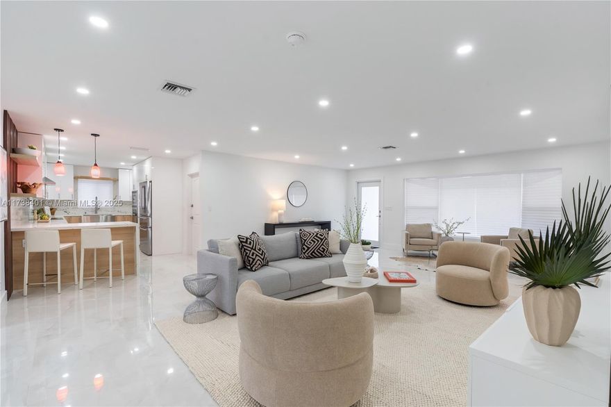 Live in a Multi Million Dollar neighborhood in Lighthouse Point, the most desirable area of Lake Placid! There is only one way in and out of this community. So close to the Ocean, one block from the intercostal. Completely remodeled with permits. This home boasts 3 bedrooms, 2 bathrooms, and a 2-car garage. The interior features a Chef's Kitchen with stainless steel appliances, quartz counter top, new tile flooring, updated underground PVC pipe, New Tile Roof 2024, New Hurricane Impact Windows and Doors 2024, New AC, and Custom Closets. Step outside and enjoy the in-ground pool and paved backyard. Situated on a corner lot, huge back yard/side yard. Walking distance to park, tennis court, church and yacht club. Lighthouse point has its own fire and police station close by. Motivated seller.