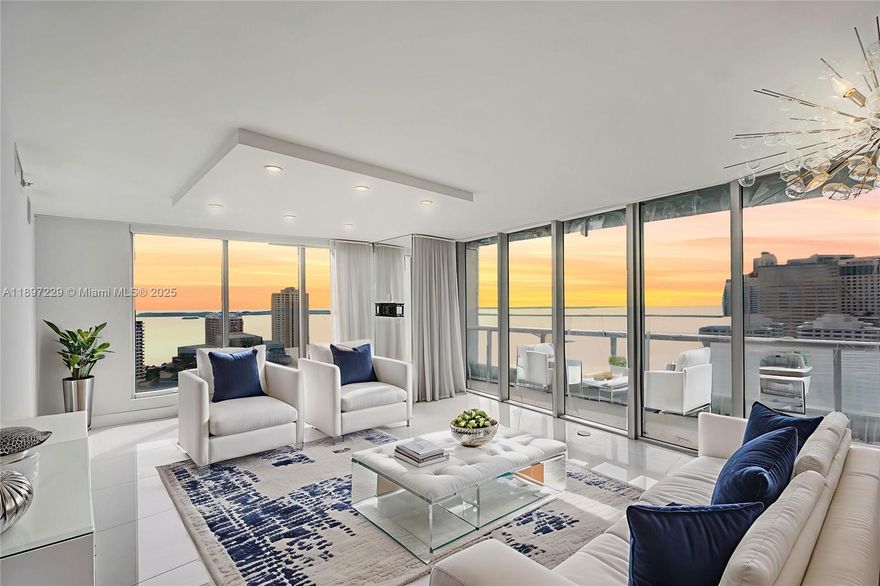 RARE, renovated & Freshly painted, bright 3/2 corner unit!! Barely used, unit is in immaculate condition! Stunning high-floor SE water views, luxury upgrades like premium marble flooring, sumptuous bathroom cabinets, huge custom walk-in closets, designer doors, & more! BEST price sought-after coveted 01-line high floor in Icon Brickell by Philippe Starck. Icon known for 5-star resort amenities & EASY to get to I-95 / Downtown, home to 2 elite restaurants. Short walk to City Center, Whole Foods, & endless entertainment. Largest residential condo pool in the area, resort-style oasis for relaxation. Equinox style fitness center equipped with state-of-the-art facilities, indulge in the ultimate spa & lavish baths. NO SPECIAL ASSESSMENTS! NO airbnb allowed. Vacant, EASY to see! LOW HOA fees!