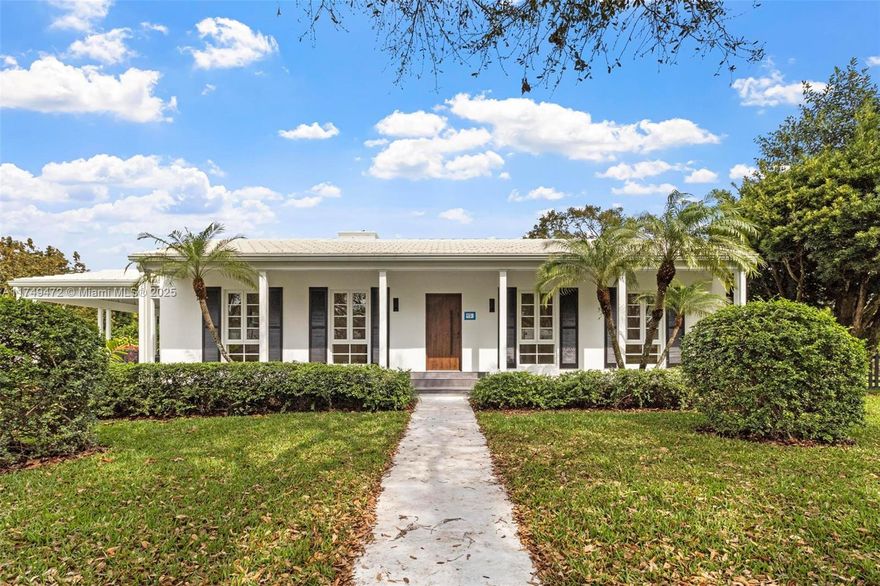 Exceptionally totally renovated, brand new gorgeous home! High-end living with charm in the best neighborhood in Miami Shores!Amazing neighborhood w/restaurants, community center, Gold Course, field house & more.
House has 4 large bedrooms, 3 bathrooms, all impact hurricane proof doors and windows, walk-in closets, salt water -heated brand new pool,, covered garage, outside deck, fireplace!  Designer renovations with engineered wood floors all throughout,   limestone and tile deck and living area,  sun filled spacious bright rooms, with walk-in closets. new bathrooms, quartz countertops and much more!  Nestled in the most central location in Miami, yet in a quiet and safe upscaled neighborhood of Miami Shores. Best schools and tranquil environment for you and your family.