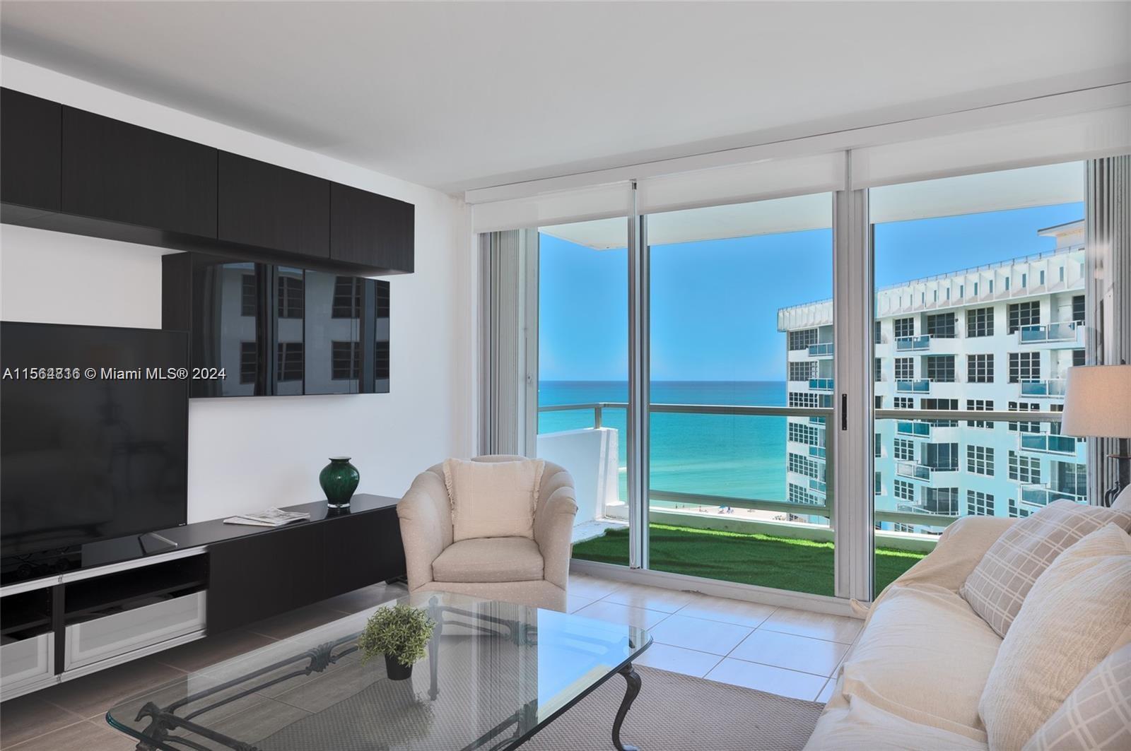 Rental Property at 5151 E Collins Ave 1525, Miami Beach, Miami-Dade County, Florida - Bedrooms: 2 
Bathrooms: 2  - $4,100 MO.