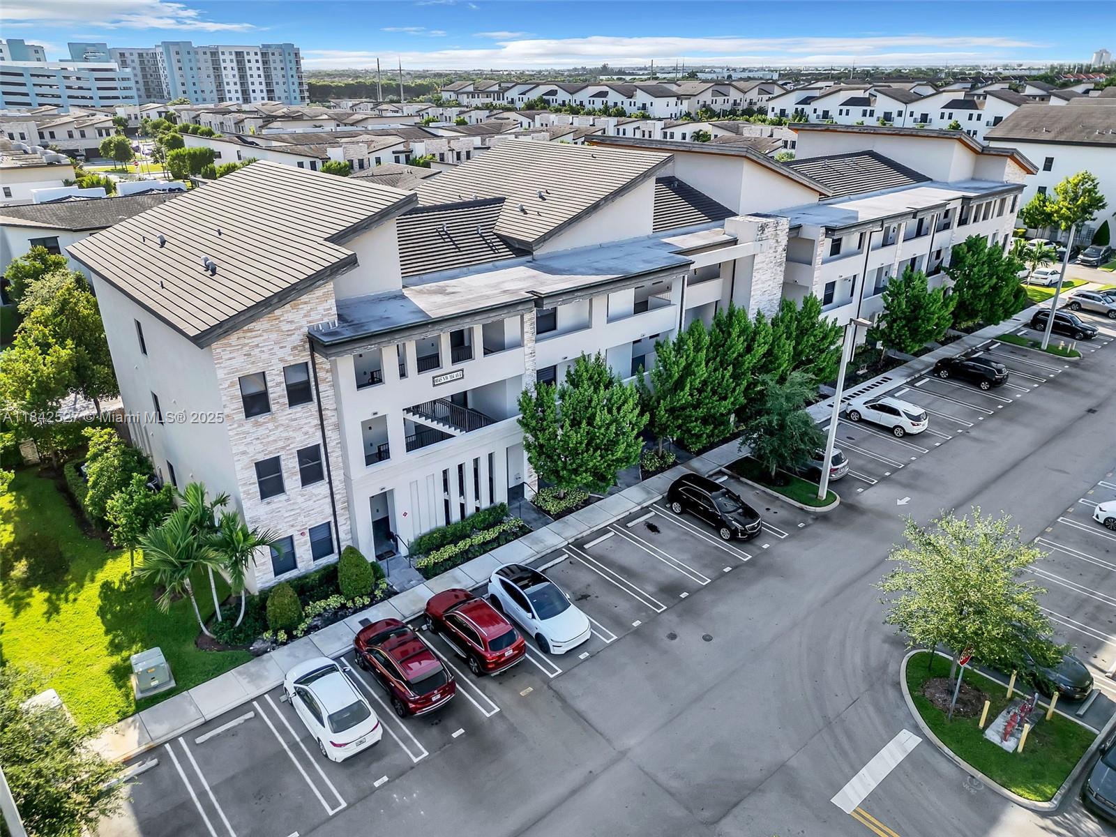 Motivated Seller – Easy to Show - Fully Furnished Modern 2BR + DEN / 2BA condo in APEX at Park Central, a gated community in Doral. Built in 2021, like-new condition, in a building with elevator. DEN has large built-in closet and could work as 3rd bedroom or office. Ceramic floors (social) and laminated (bedrooms) – no carpet. Includes 1 assigned parking + plenty of guest parking in front. Max 2 cars per unit. Access to Grand Central Clubhouse with resort-style pool, gym, tennis & basketball courts, soccer field, splash zone, kids’ playroom, business center & event ballroom with catering kitchen. Near A+ schools, shops, dining & major highways. Walking distance to Publix, restaurants, and top charter schools. Excellent opportunity for end-users or investors. Can be rented right away.