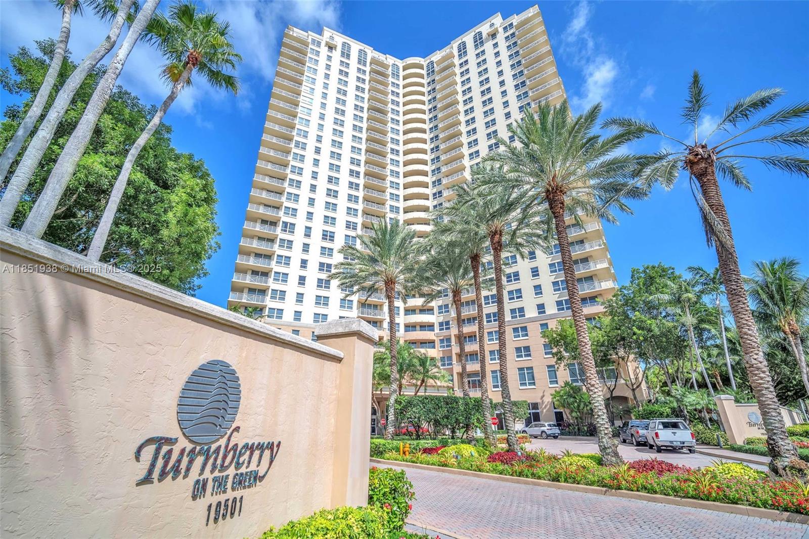 Experience upscale living in this beautiful condominium located in the prestigious Turnberry on the Green. This large, 20th-floor unit has an open floor plan providing & a bright and airy feel with lots of natural light due to the northwest exposure providing stunning city & sunset views. Enjoy Fl sunshine on your private balcony or take advantage of the community's amenities including a heated pool, sauna, clubhouse, spa/hot tub, gym & card room. Covered parking ensures you'll never get wet getting into your car. Walking distance to Houses of Worship, Aventura Mall & minutes from the beach, this location offers unparalleled convenience. Aventura Waterways K-8 Center, rated A-, is only 1.3 miles away.