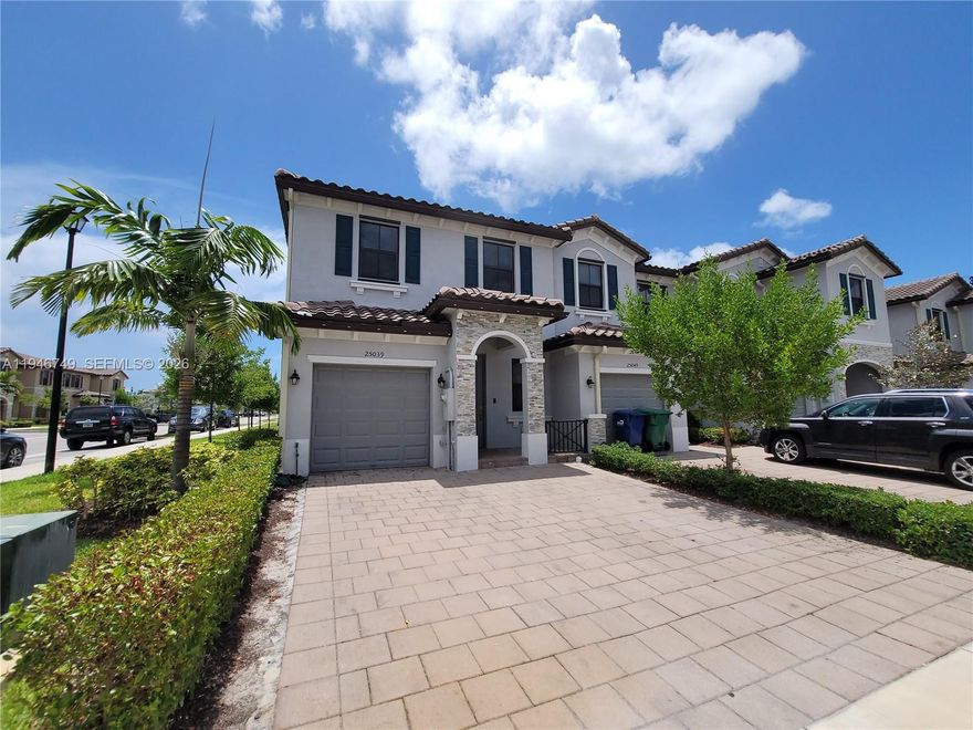 This spacious townhouse offers comfortable living with 3 bedrooms and 2.5 bathrooms. Enjoy the convenience of an upstairs laundry room. Attached 1-car garage. Residents have access to a clubhouse, pool, fitness center, and much more. Easy access to the Florida Turnpike and very close to Black Point Marina. Currently leased until February 2026.