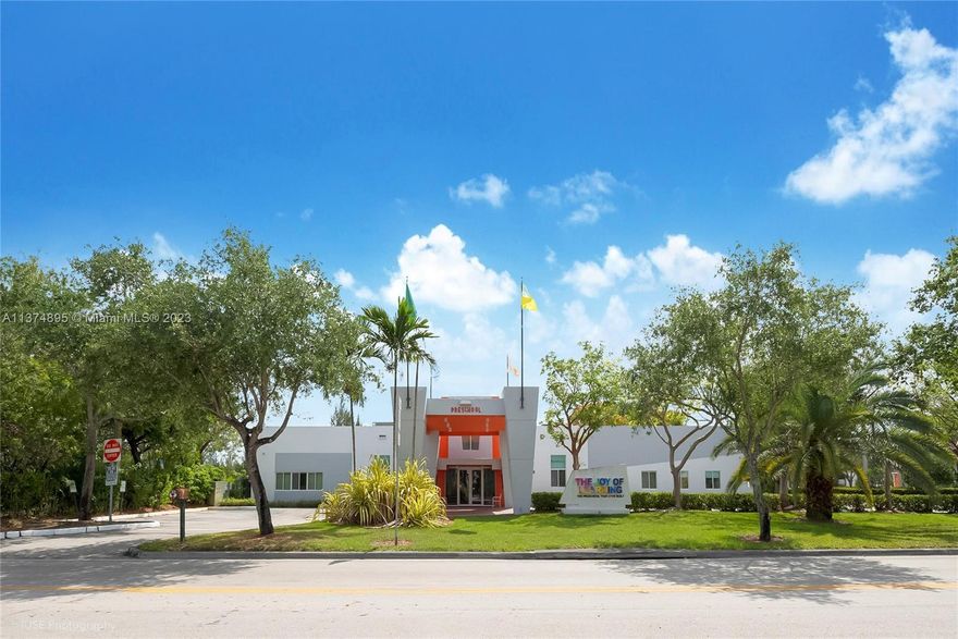 Double lot prop & building of The Joy of Learning (22 years) is front-facing the heavily-trafficked NW 114 Ave.In sought after Miami Intl Business park, down the street from thriving res & com areas at the highly visible corner of NW 41 St/Doral Blvd, less than 1 mi to turnpike & 8 mi from MIA & surrounding transp and distrib hub. A covered drop-off Porte cochere leads to a 2 level secure receiving area, second set of double secure doors lead to atrium space, w/clerestory windows & art gallery. 13 spacious & bright rooms, some w/lake views/ lofts. The cafeteria opens to outdoor areas & tiki hut. Garden/outdoor art space framed by lake views. Full kit/walk-in fridge,W+D. 19 prkg. 3 bthrms & 11 child-size. Sec cam. Currently being used as a School.