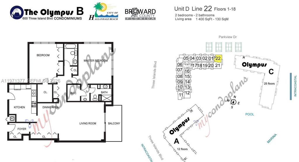 Photo of 600 Three Islands Blvd #1722, Hallandale Beach, FL 33009 (MLS # A11971377)