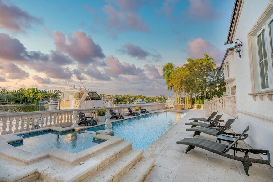 Stunning family home in guard-gated community of Old Cutler Bay, on wide canal, with approx. 190 feet of waterfront and no bridges to bay. Formal living, dining, and foyer entry; generously-sized kitchen w/ enormous breakfast area; expansive master suite with spectacular water views. Enjoy 24-hour gated security, a roaming guard, Old Cutler Bay cachet & sea breezes without waterfront upkeep. Ideally situated near top-tier schools, renowned hospitals, world-class parks, boutique shopping & cosmopolitan dining.