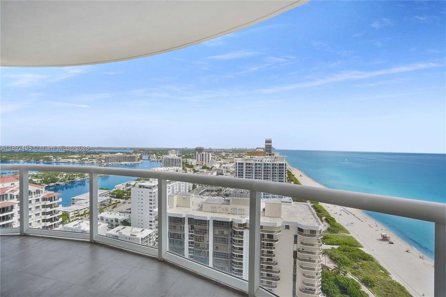 Spectacular condo with unobstructed views from the Atlantic Ocean to the Miami Intracoastal. Nice deep balcony with floor-to-ceiling, impact glass sliding doors. Inside, a fully furnished unit with classy tile floors and dark-wood doors throughout. The building offers exceptional amenities: beach service, fully equipped ocean-front gym, racquetball, tennis, sauna, pool, outdoor grill area, 24-hr security/concierge service, business center, and valet parking. Close to shops, restaurants, schools, and hospitals. Don't miss this exceptional opportunity!