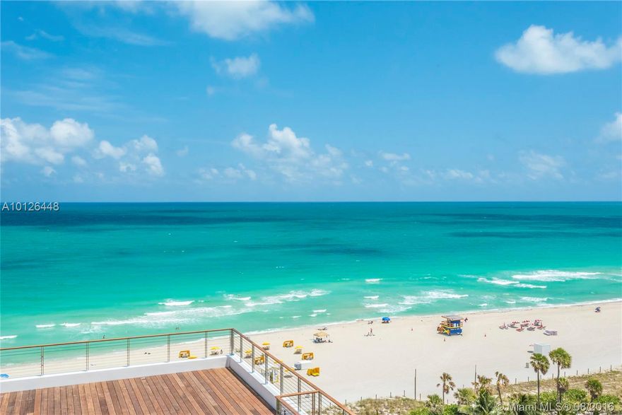 Spectacular unit at Beach House 8. These last floors of the project have great views of the ocean and skyline A truly beautiful floor plan with 4 bedrooms and 4 bathroom, Boffi kitchen, white Italian marble and Crestron system High ceilings and s liding doors throughout . One residence per floor, private pool side cabanas, beach and pool service and 2 underground parking spaces per unit Over 1000sq ft of terrace space.
