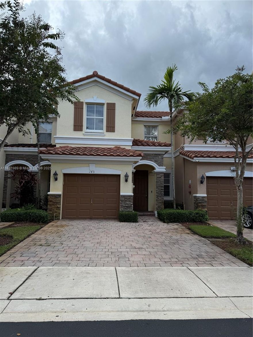 Impeccable 3/2.5 townhouse located in a gated community. Minutes from I595 and I75 and Sawgrass Mall. This townhouse features tiled throughout downstairs living areas, nice laminated wood upstairs. Upgraded kitchen appliances, beautiful granite counter top. Across from American Heritage School. Better than model Home, Won't last.