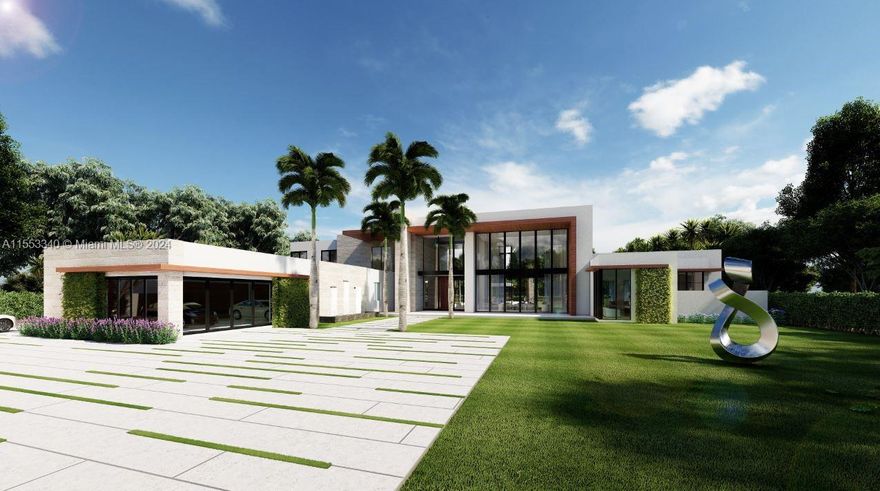 PRE-CONSTRUCTION OPPORTUNITY | One of a kind modern estate designed by acclaimed Affiniti Architect,interiors by Jennifer Rosenthal Design. Nestled within the exclusive gated enclave of LANDMARK RANCH ESTATES,this remarkable 14,316 SF masterpiece offers a 11,110 SF of interior floor plan, boasting impressive ceilingheights of up to 24', and floor to ceiling glass walls that provide spectacular views of the expansive 2.3 acre siteand resort-sized pool. This is a True Estate property. The massive kitchen is completely equipped with top of theline Sub Zero and Wolf appliances, room sized pantry, summer kitchen, office, media+club room. By ownerbuilding soft costs not included. Contract price might be subject to contruction cost escalation. Completion: 24months from groundbreaking.