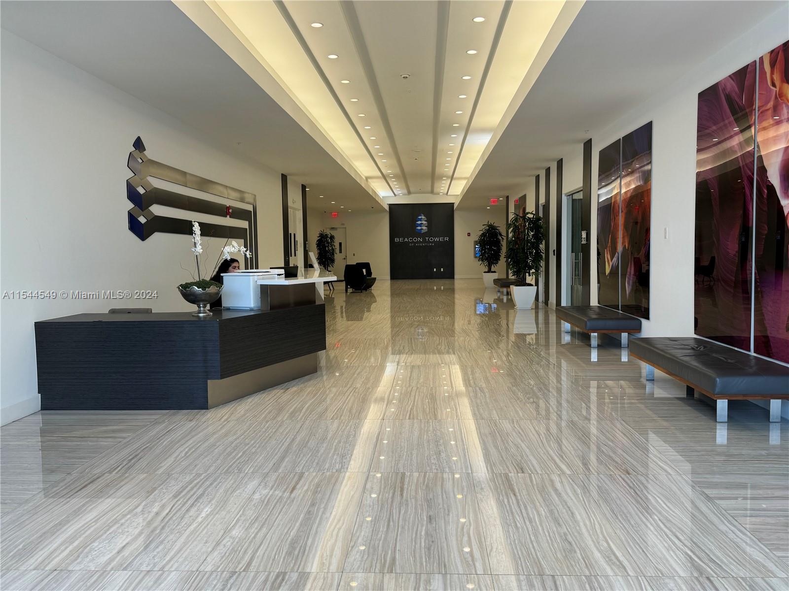 Exclusive ground-floor gem. Offering the allure of a larger, luxurious office space, this property comes with an array of added amenities designed to elevate your business experience. Enjoy the convenience of a front desk and a charming terrace located on the 6th floor for moments of relaxation or client meetings. Reserved parking and ample guest spots available free of charge, accessibility is never an issue. This space can be purchased separately or combined with G-07, boasting excellent exposure and street access. Situated in close proximity to Aventura Mall, the Brightline station, and public transportation hubs on Biscayne Ave, location is unbeatable. Easy to show. Ideal for retail, office or medical professionals, seize the opportunity to elevate your business in this prime location.