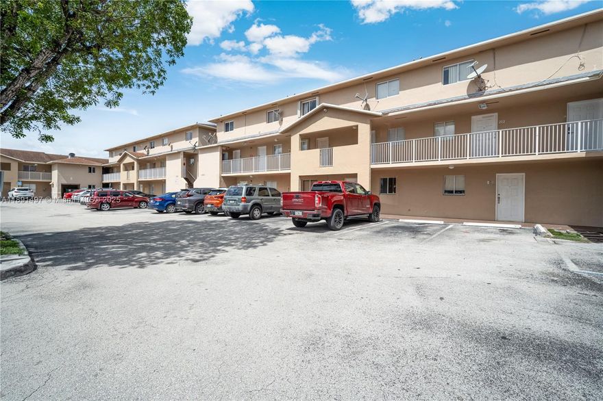 Beautiful 2 Bed, 2 Bath Condo with Patio & Rare 2 Parking Spaces. Welcome to this spacious and move-in-ready 2 bedroom, 2 bathroom condo. This unit stands out with 2 reserved parking spaces—a rare and valuable amenity in the area. Enjoy a bright and open floor plan featuring a comfortable living area that flows into your private patio. The in-unit washer and dryer offer added convenience and functionality. Families will appreciate the location in a top-tier A+ rated school district, with access to some of the best elementary and high schools in the area. Commuting is a breeze with excellent connectivity—just minutes from major highways including the Turnpike, 826, 924, and I-75. Plus, the home is near a key transportation hub, making it easy to get around the city or beyond.