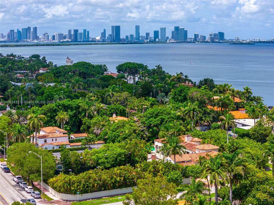 Rare opportunity to own one of the largest properties in Miami Beach. Classic Masterpiece on prestigious North Bay Road. This 7 bedroom 5 /2 bathrooms, meticulously restored Miami Beach home, sprawls with architectural integrity and sits on a 37,735-sf lot, made up of 4 oversized parcels, lush landscaping providing complete privacy throughout this gated compound. One of the few properties with a tennis court on site. Home features large master suite, tall cathedral ceilings formal dining area, lounge area.  Great location, close to La Gorce Country Club, near shops, beaches and restaurants.