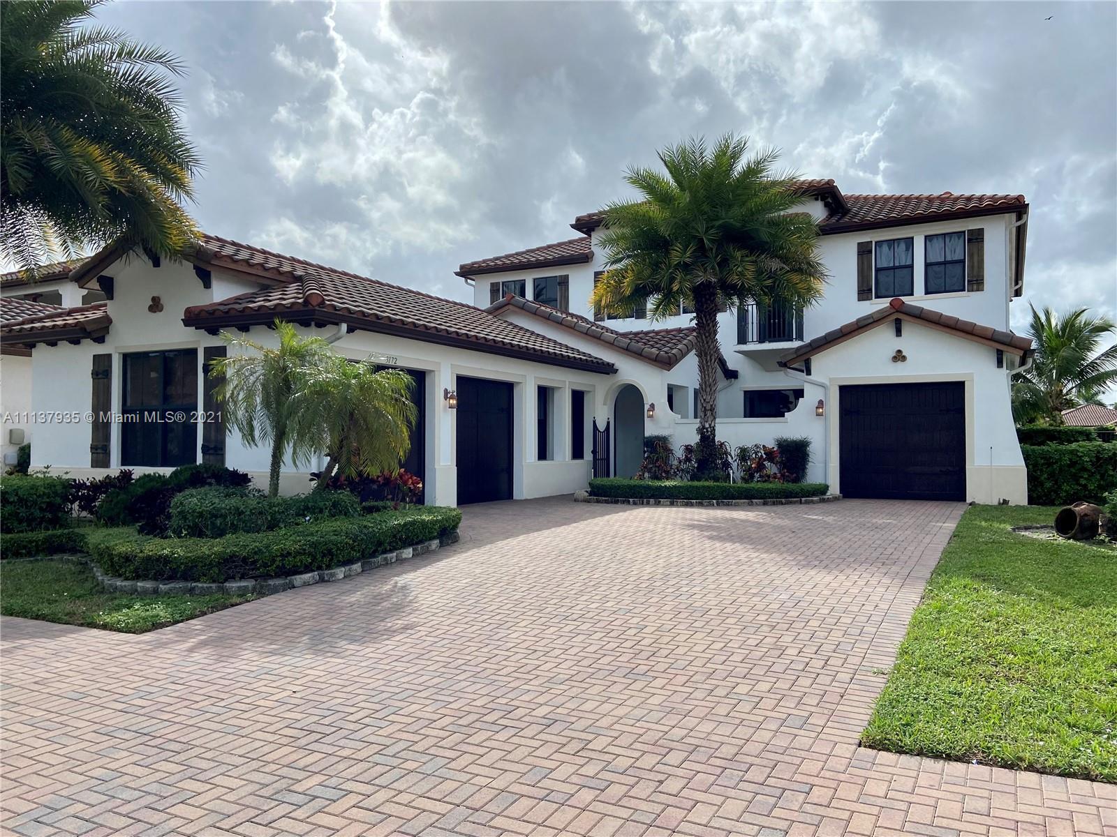 PRICE TO RENT FAST! MONTERRA’S LARGEST MODEL FULLY FURNISHED! THIS 5 BED/5 BATH HOME IS LOCATED IN ONE OF THE MOST SOUGHT AFTER COMMUNITIES IN SOUTH FLORIDA. THE HOME OFFERS AN EXCEPTIONAL FLOORPLAN WITH MANY UPGRADES INCLUDING IMPACT GLASS, WOOD AND WOOD FLOORS, 3-CAR GARAGE, SEPARATE IN-LAW SUITE. THIS OVERSIZED WATERFRONT LOT FEATURES CUSTOM POOL. THE GATED COMMUNITY OFFERS RESORT STYLE AMENITIES INCLUDING TENNIS & BASKETBALL COURTS, FITNESS CENTER, AND DOG PARK. A+ RATED SCHOOLS, JUST MINUTES FROM AIRPORT. MINITUM CREDIT SCORE 650 AND FIRST MONTH + 2 MONTH DEPOSIT