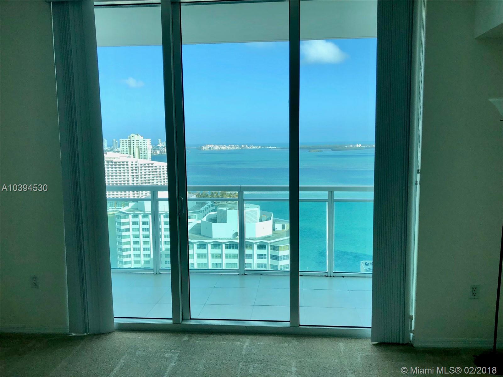 Beautiful most sought after 1 bedroom line at The Plaza with direct breath taking views of bay and ocean, carpet, kitchen granite & bath marble countertops. Italian Cabinetry Kitchen. Washer/Dryer in unit. Window Treatment. Cable included. High- speed internet wired. Corner parking space (#575).