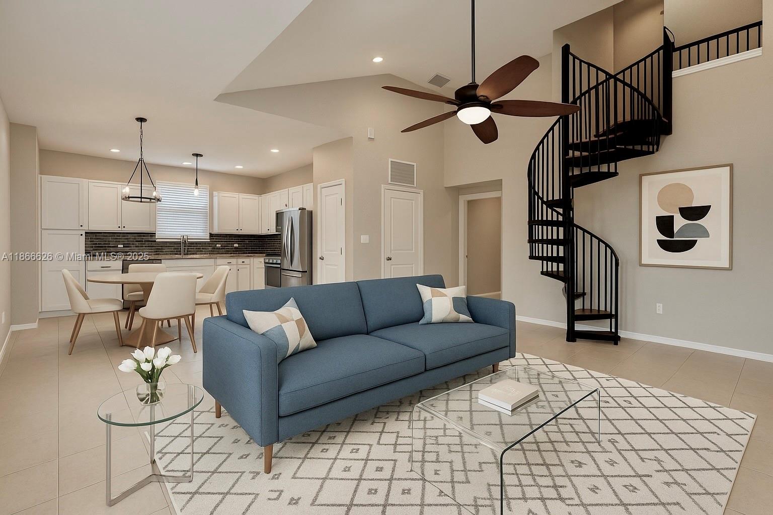 Beautiful 2 bed, 2 bath townhome with additional loft/flex space ideal for an office, playroom, or guest room. Located in a quiet spot within Cascada Isle, a gated community, in the sought-after A+ Cooper City school district. This bright end unit features tile flooring throughout, a modern kitchen with white cabinetry, and abundant natural light. Enjoy the convenience of a 2-car attached garage and first-floor laundry, with main living areas on the second floor. Residents have access to resort-style amenities at the Club at Monterra, including pool, fitness center, and more. A perfect blend of comfort, functionality, and location!