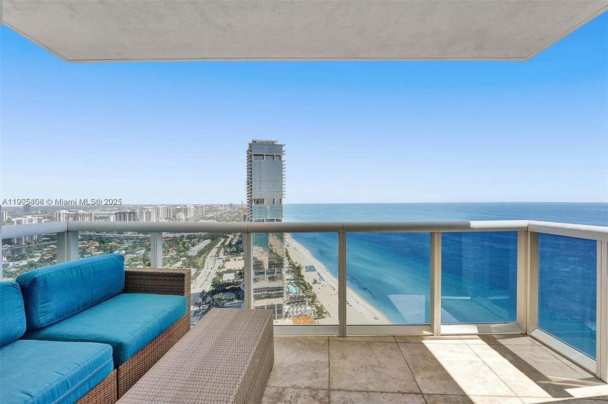 Beautiful penthouse unit with stunning city, bay, and ocean views from a high floor. The apartment features two bedrooms, each offering a gorgeous water view. The building was recently renovated and includes a stylish lobby, modern gym, and a private beach with full amenities — lounge chairs, umbrellas, mattresses, and towels. Located in the heart of Sunny Isles, it offers a perfect location just across the street from restaurants, banks, and shops.