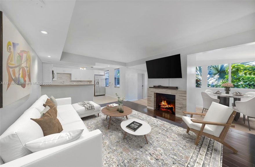 Discover timeless charm in this updated Spanish-style 3BD/2BA. Hardwood floors, cozy fireplace, and open kitchen flow into a spacious living room. Primary suite has private backyard access, perfect for morning coffee, and a renovated bath with heated towel rack & LED mirror. Lush backyard oasis with avocado, mango, and mature greenery offers beauty, privacy, and the perfect space for both hosting & relaxing. Impact windows/doors, updated electrical & PVC plumbing (2020), and new AC. Generous lot with room for pool and/or expansion. With the right offer, sellers are willing to contribute toward buyer’s closing costs.