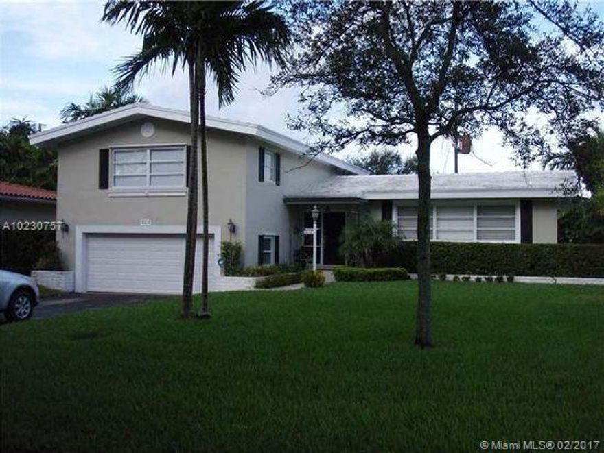 Bright and spacious charming 3/2.5 on a quiet, tree-lined neighborhood, nestled between the Riviera Country Club and the Italian Village in prestigious Coral Gables. Minutes to the Village of Merrick Park, Coconut Grove, Brickell, Key Biscayne beaches, and Downtown Miami. Excellent school district, close to UM. Spacious bedrooms, huge family room, wood and Travertine flooring and an inviting backyard with room for a pool, and screened lanai perfect for entertainment. Hurricane shutters and NEW ROOF!