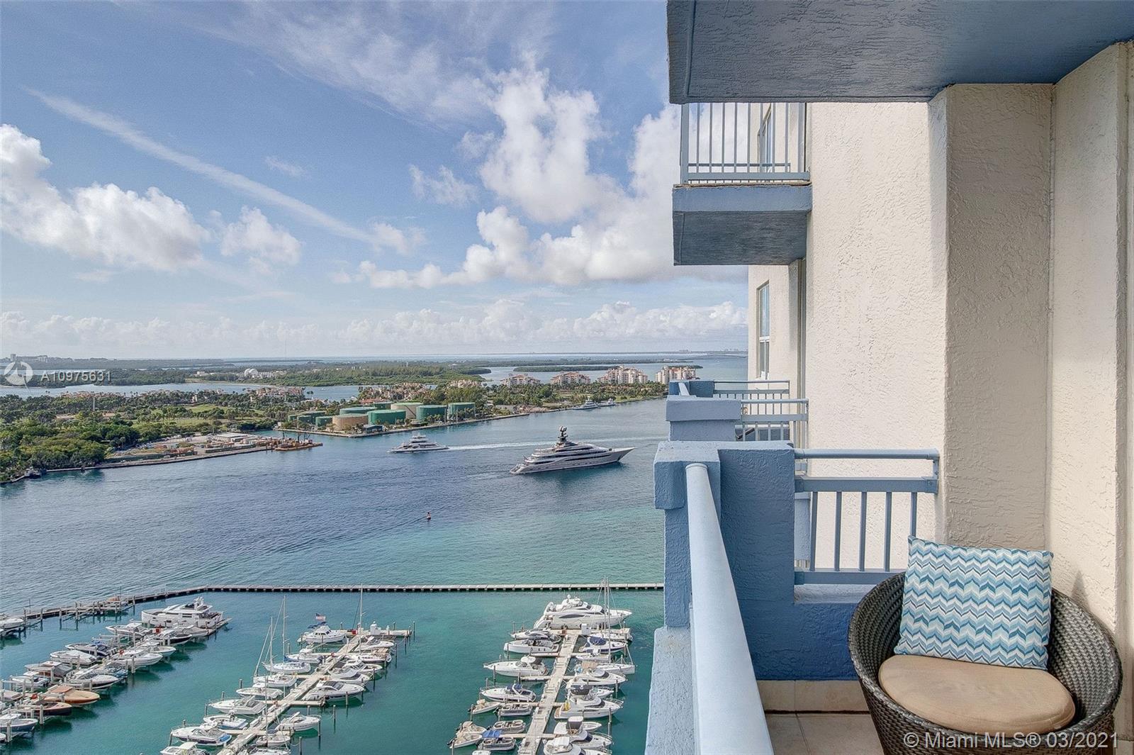 The best time to invest in Miami’s real estate market is now! Enjoy direct ocean views, Art Deco District & Fisher Island from every room 27 stories high from this SE corner 2BR/2Bath condo at the Yacht Club of Portofino, located in SoBe's exclusive & highly desirable South of Fifth neighborhood! Rarely available 01 line & well features marble floors, 2 balconies, great closet space, full size W/D and natural light throughout! Great for investors in lucrative short term rental market in Miami Beach - the ONLY luxury condo bldg SoFi that allows short term rentals (min 30 days, 12 times a year). Enjoy resort-style amenities including tennis, pool, gym, Italian Bistro, convenience market store & Blow Dry Bar!